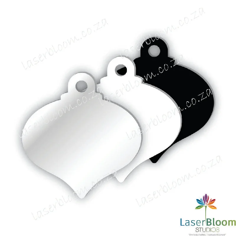 Acrylic Blank Christmas Bauble Heart- Select Your Thickness (1.5mm, 2mm, 3mm)