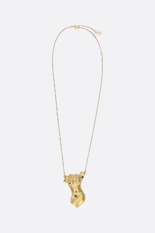 Pit Power 24k gold-plated silver necklace