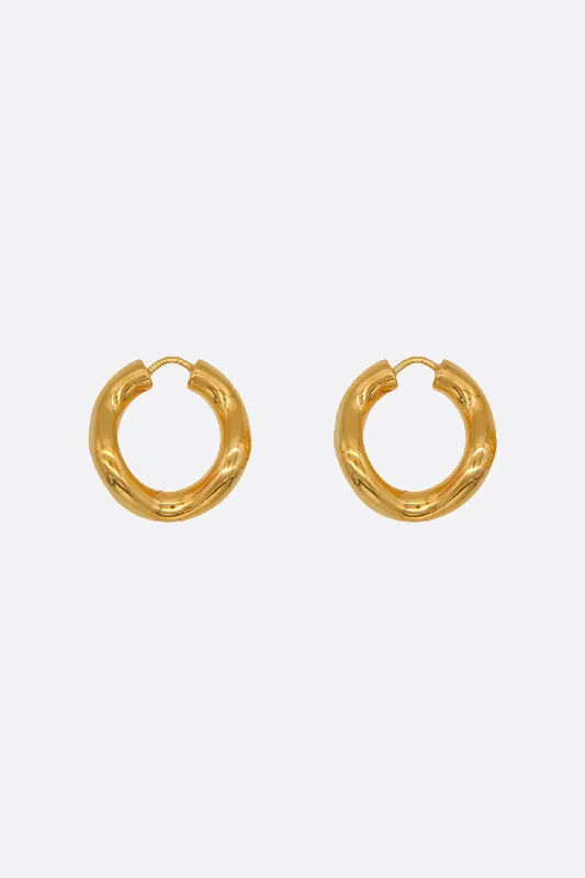 Wave hoop earrings