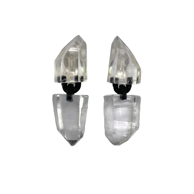 2-PART LAZAR CRYSTAL EARRINGS