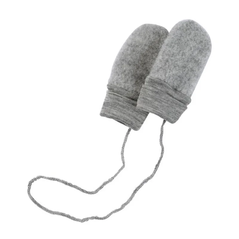 Engel Baby Mittens Grey Melange