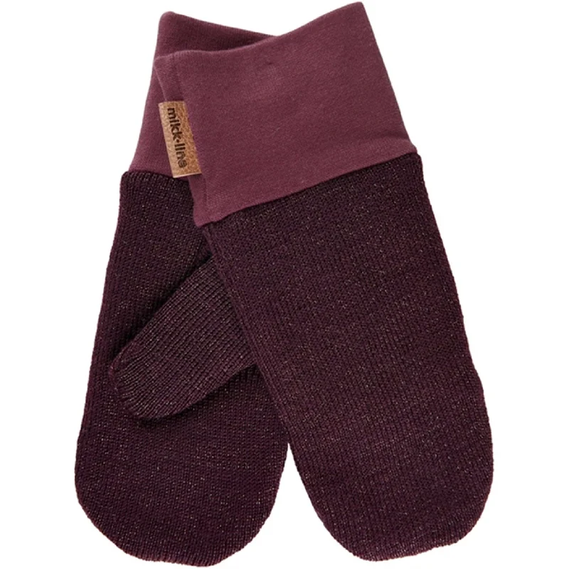 Mikk-Line Knitted Mittens Huckleberry