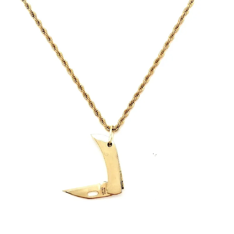 Necklace: Tiny Gold Knife