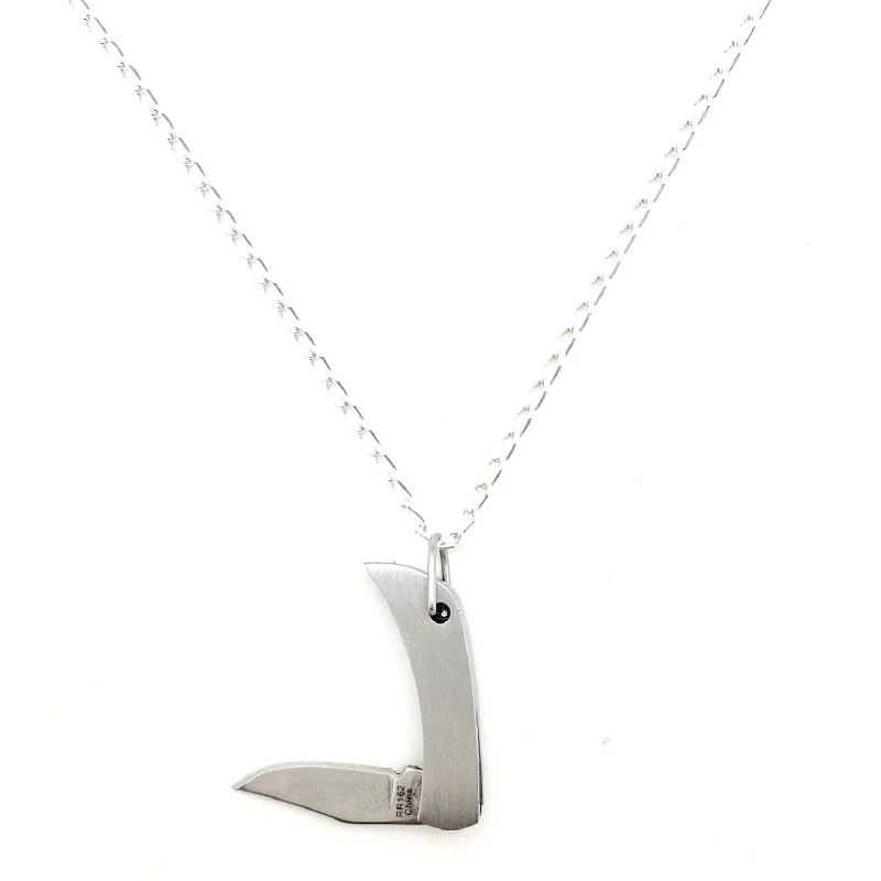 Necklace: Tiny Silver Knife