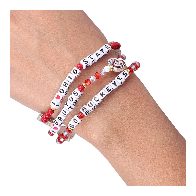 Ohio State Buckeyes 3 Pack Friendship Bracelet