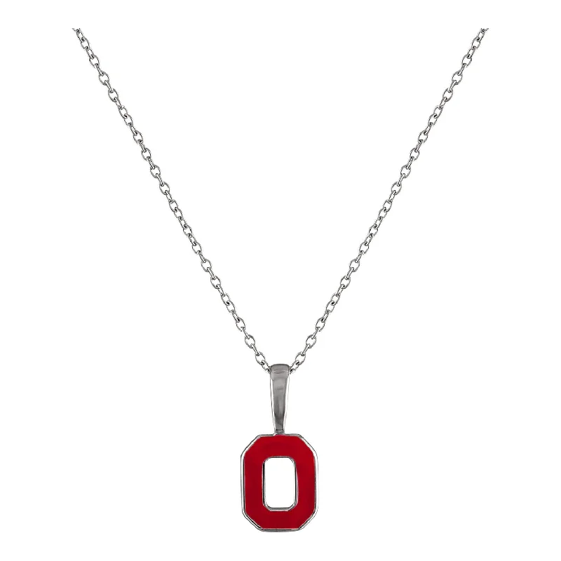 Ohio State Block O Scarlet Necklace