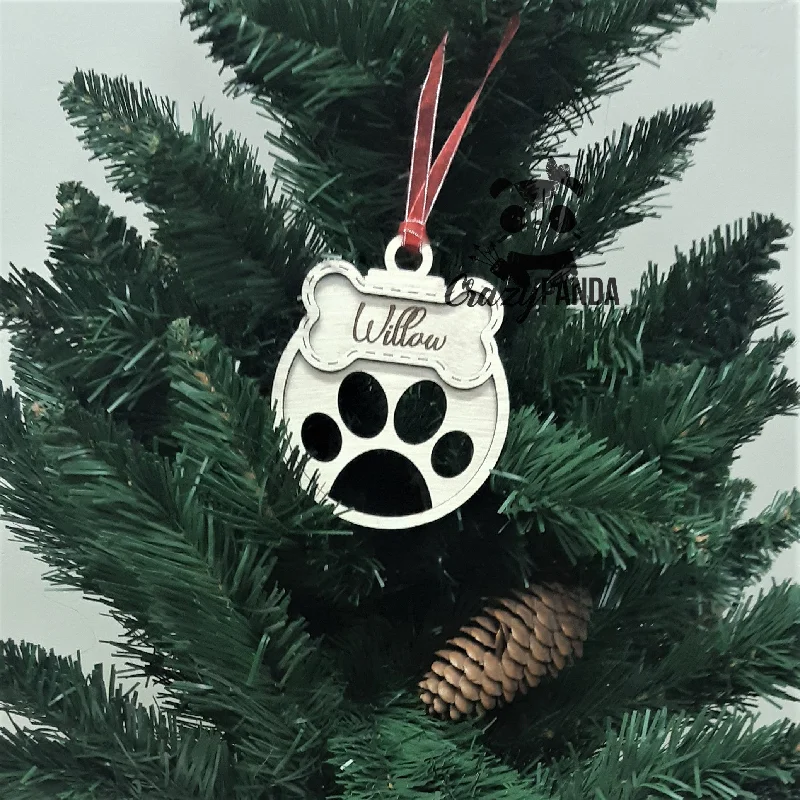 Paw Print Christmas Ornament