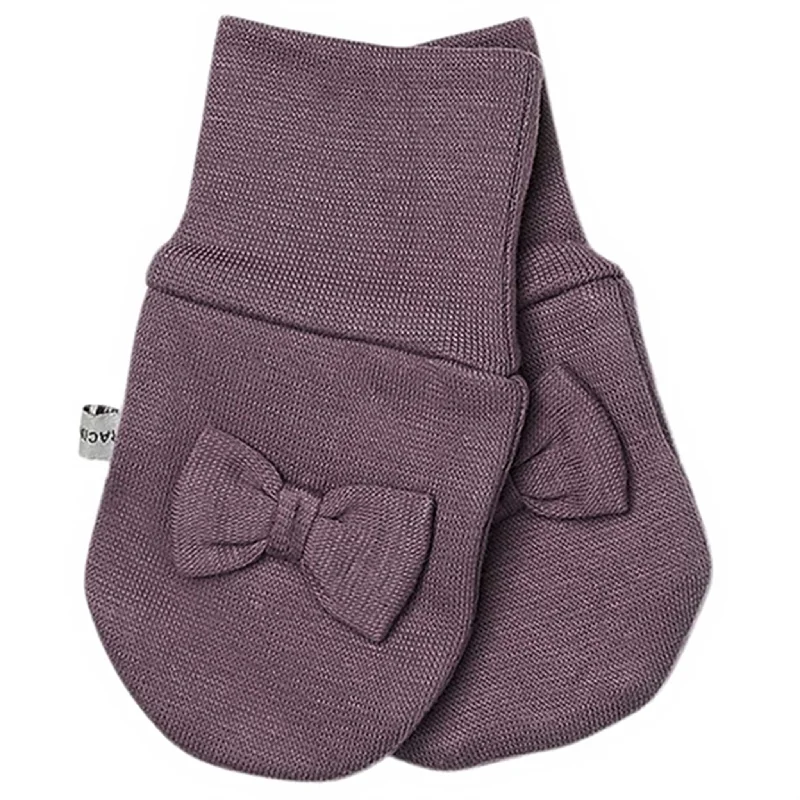 Racing Kids Mittens Baby Bow Dusty Purple