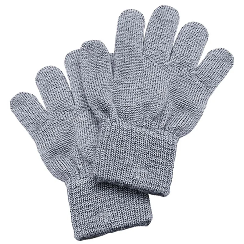 Racing Kids Mittens Grey Melange