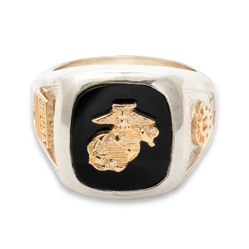 Sterling Silver Ring With 14K Gold EGA - Customizable