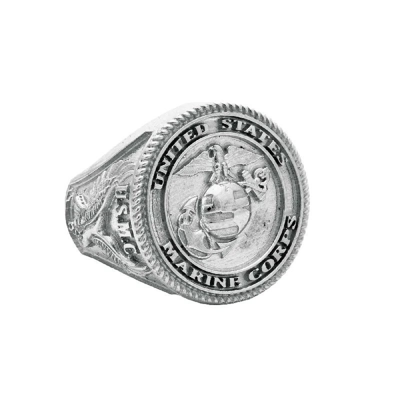 USMC Sterling Silver Ring With EGA