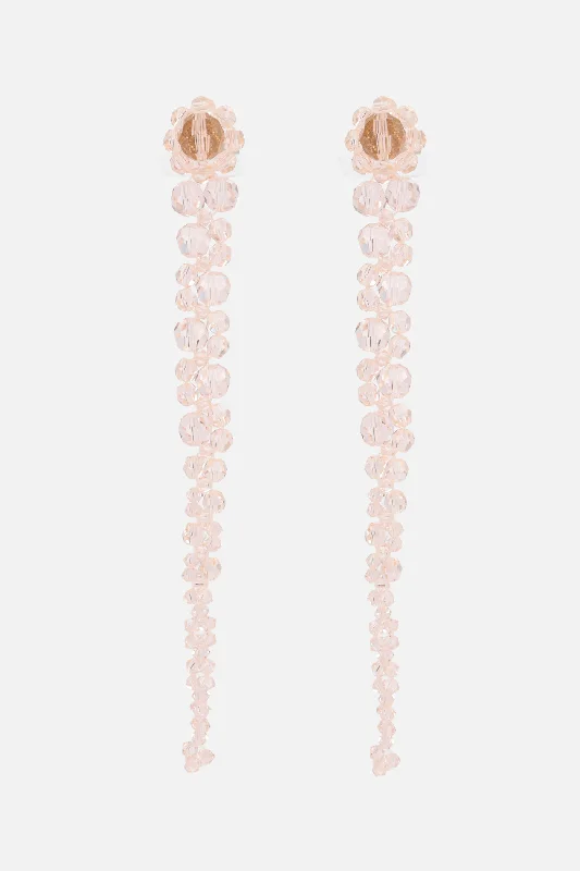 crystal-embellished drip earrings