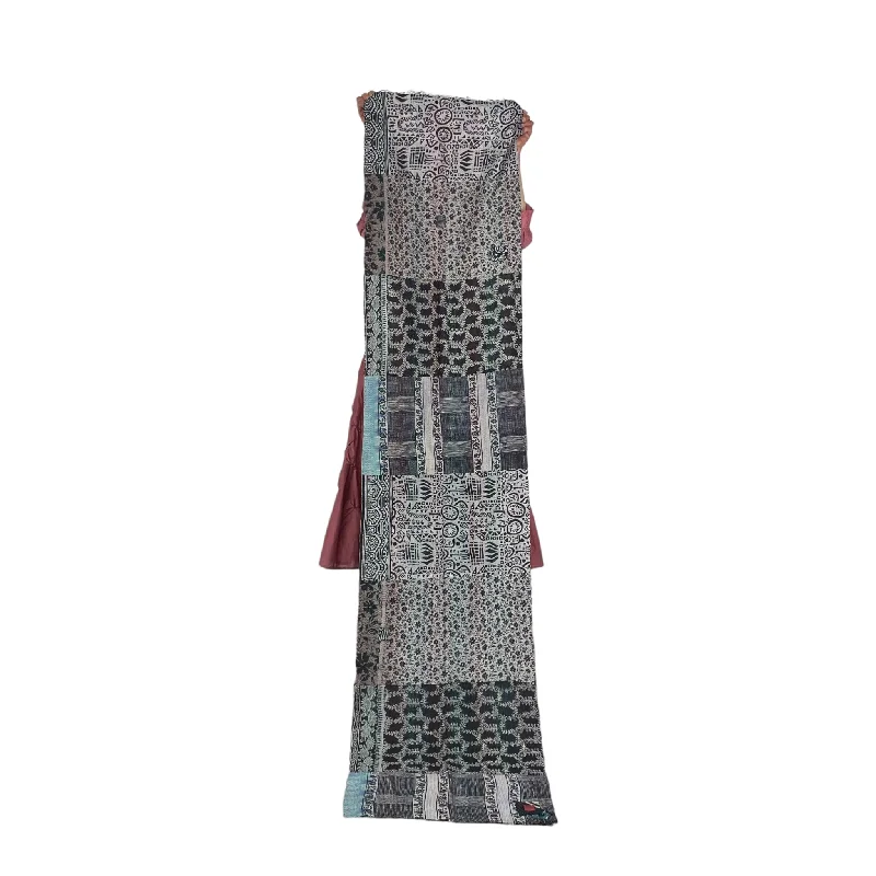 VINTAGE SILK KANTHA PRINT SCARF