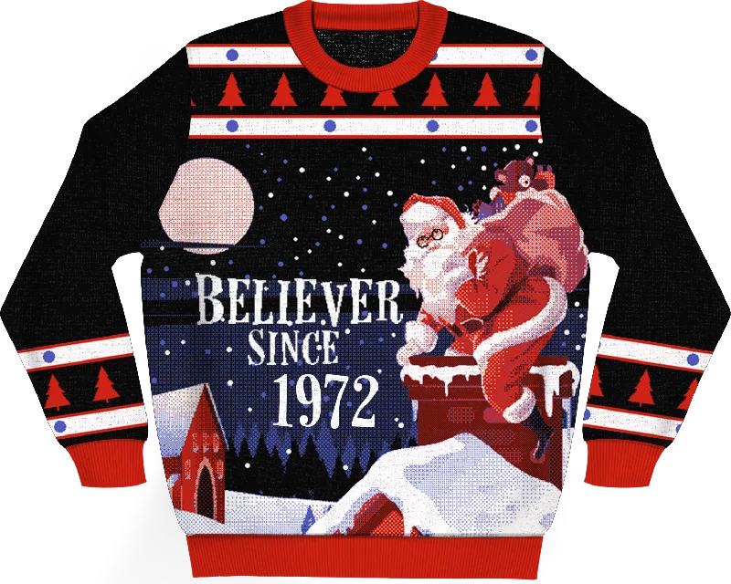 Believer Since 1972 Knitted Christmas Sweater