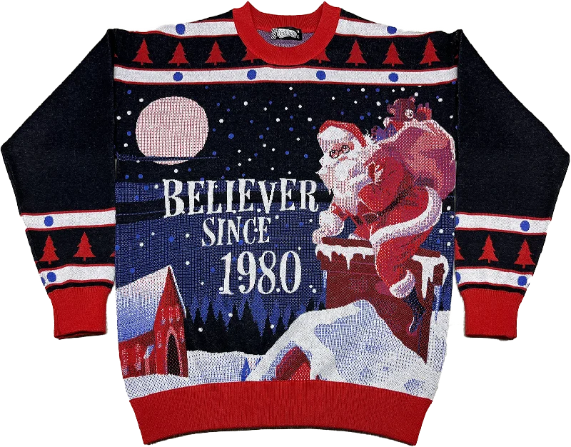 Believer Since 1980 Knitted Christmas Sweater