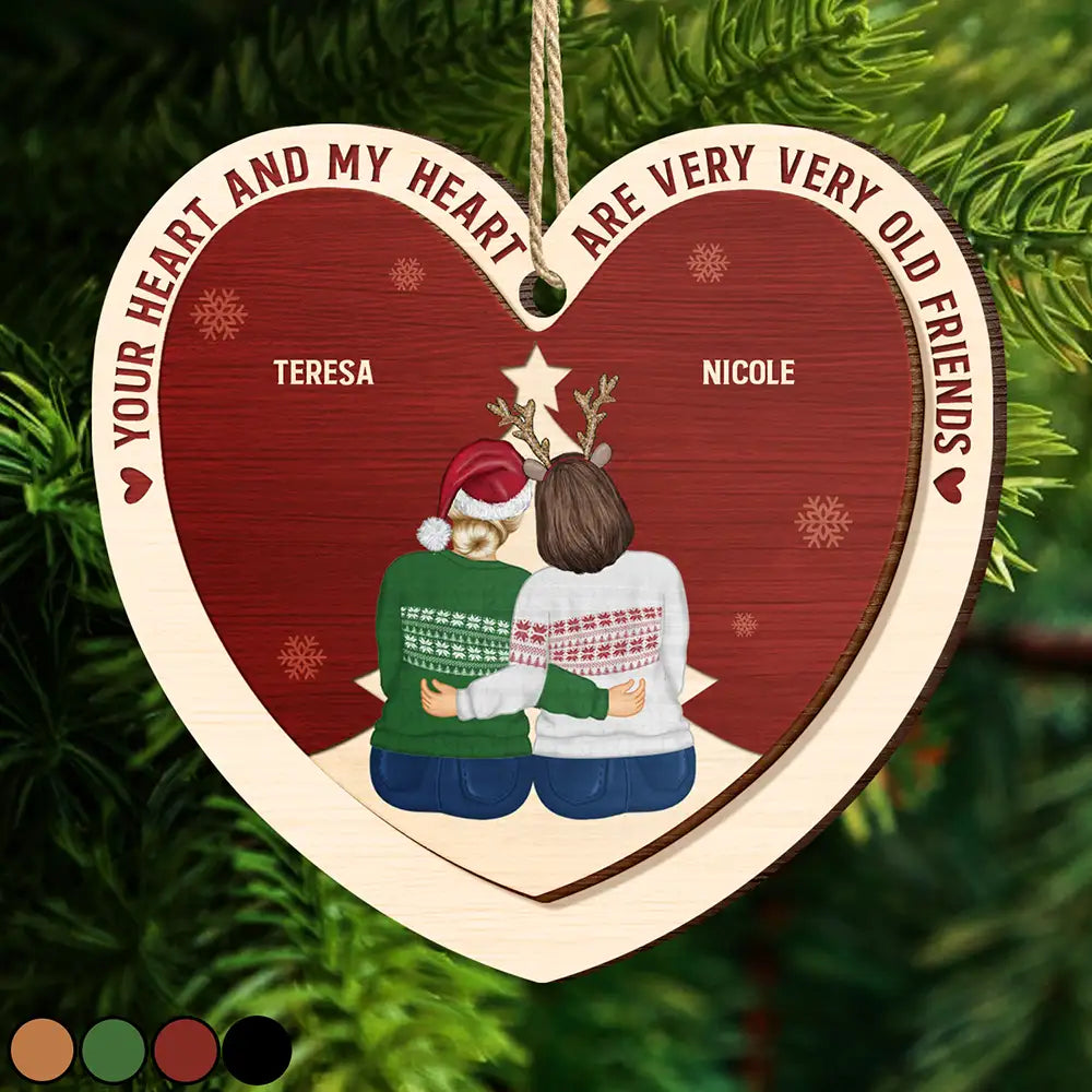 Christmas Very Very Old Friends - Personalized 2-Layered Wooden Ornament