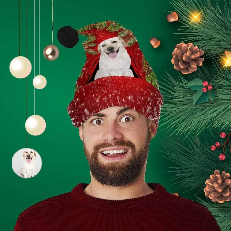 Custom Photo Hole Christmas Santa Hat