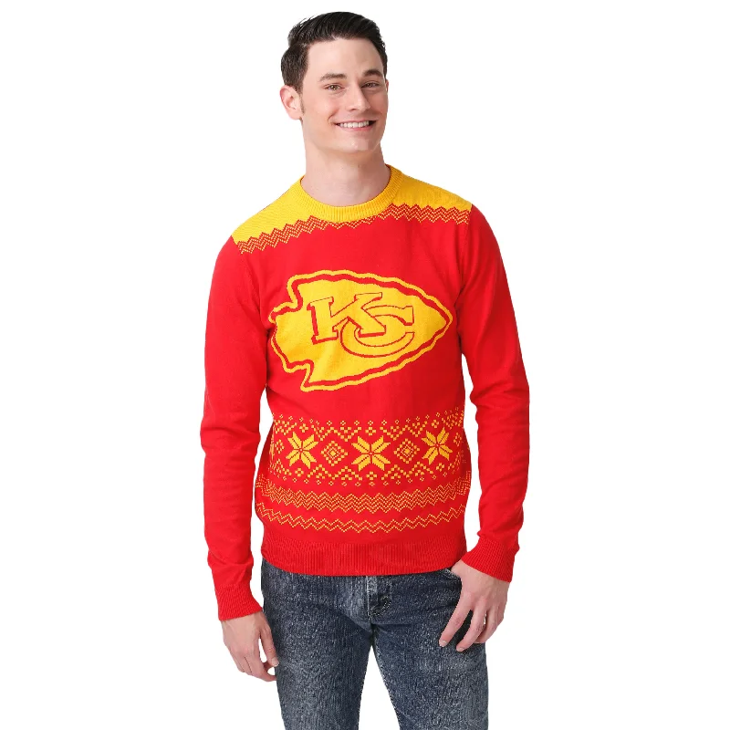 FOCO NFL Men's Kansas City Chiefs 2021 Ugly Sweater