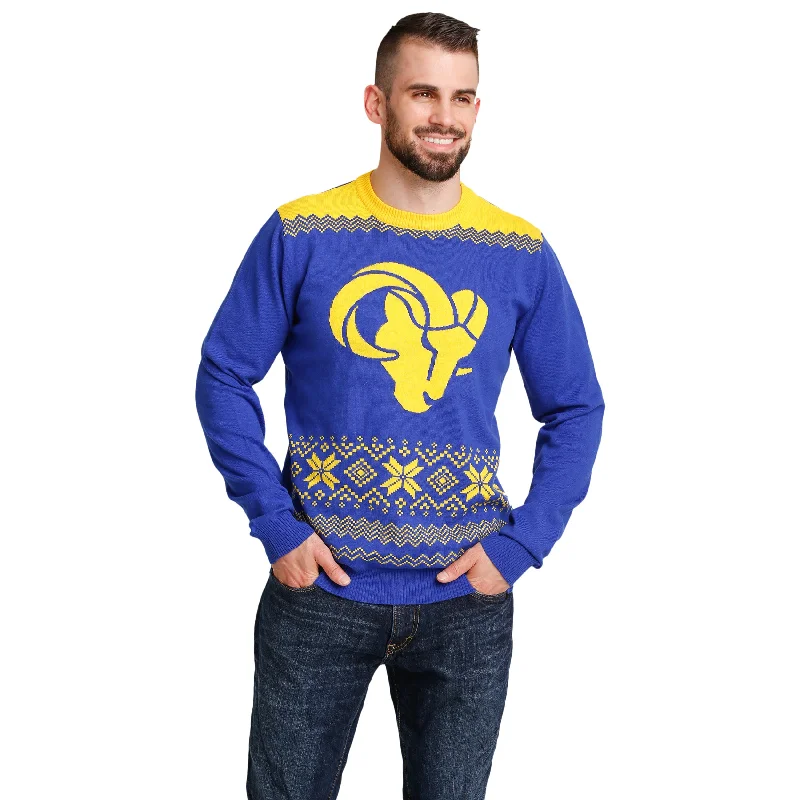 FOCO NFL Men's Los Angeles Rams 2021 Ugly Sweater