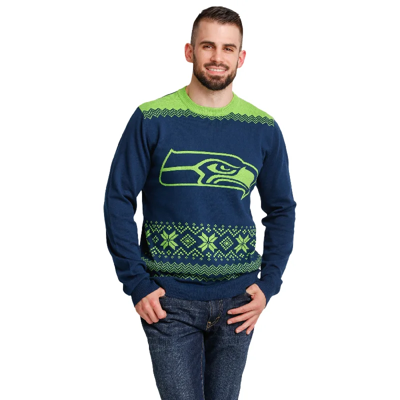 FOCO NFL Men's Seattle Seahawks 2021 Ugly Sweater