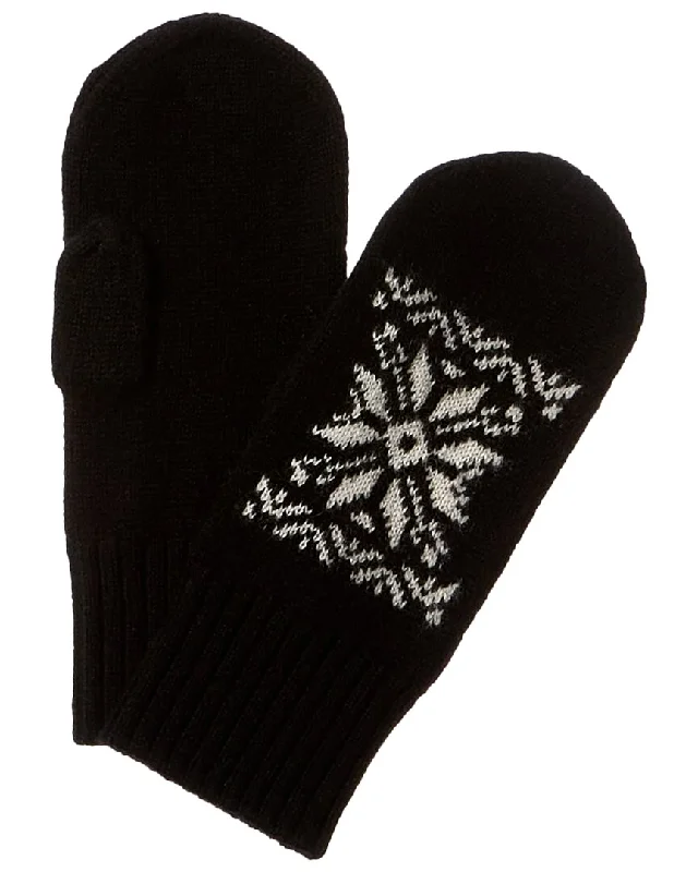 Forte Cashmere Basic Jacquard Cashmere Mittens