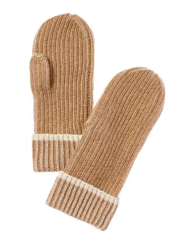 Forte Cashmere Plaited Cashmere Mittens