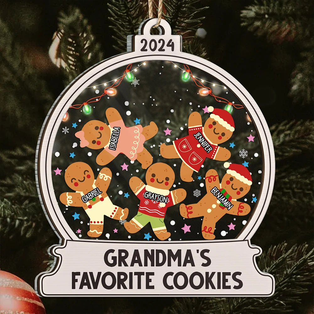 Grandma's Favorite Cookies - Personalized 2-Layered Mix Ornament