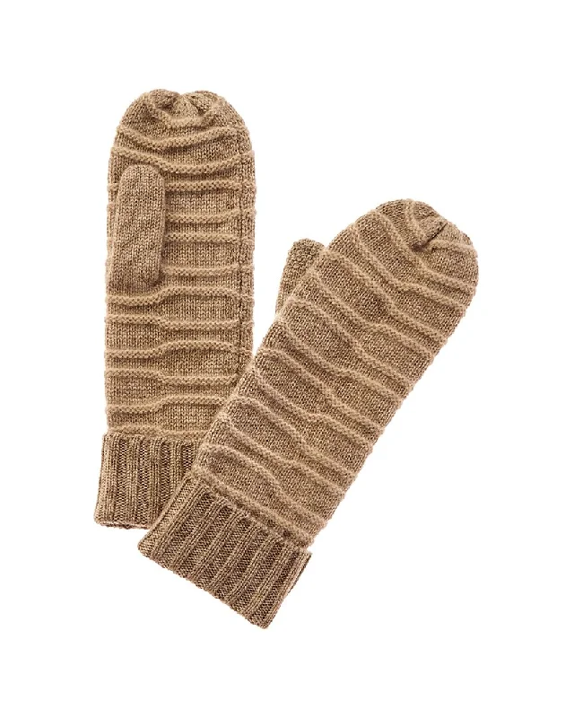 Hannah Rose Bark Stitch Cashmere Mittens