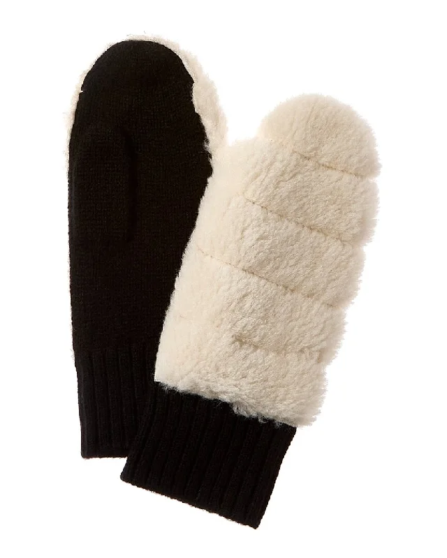 Hannah Rose Cashmere Sherpa Mittens