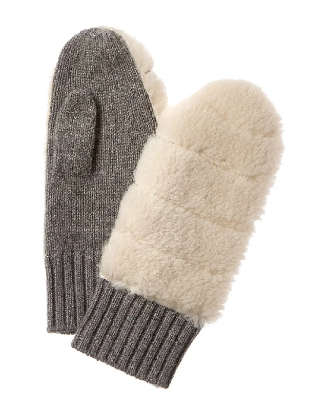 Hannah Rose Cashmere Sherpa Mittens