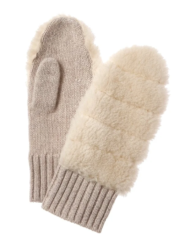 Hannah Rose Cashmere Sherpa Mittens