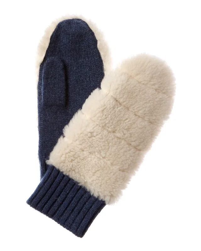 Hannah Rose Cashmere Sherpa Mittens