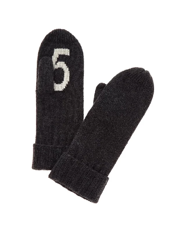 Hannah Rose Hi-5 Intarsia Cashmere Mittens