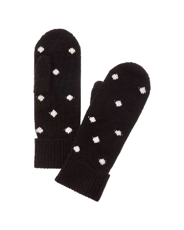 Hannah Rose Polka Dot Cashmere Mittens