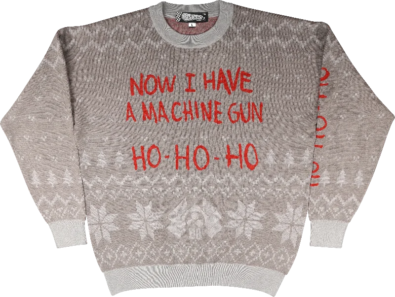 Now I Have A Machine Gun Ho Ho Ho Die Hard Knitted Christmas Sweater