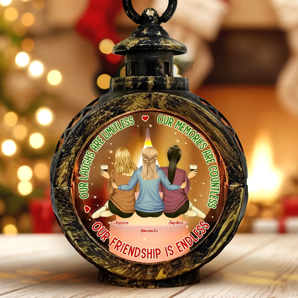 Our Memories Are Countless Our Friendship Is Endless - Personalized Candlelight Lantern Ornament