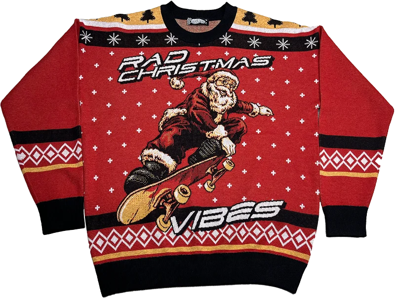 Rad Christmas Vibes Knitted Christmas Sweater