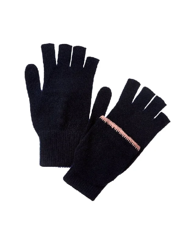 Scott & Scott London Blanket Stitch Cashmere Mittens